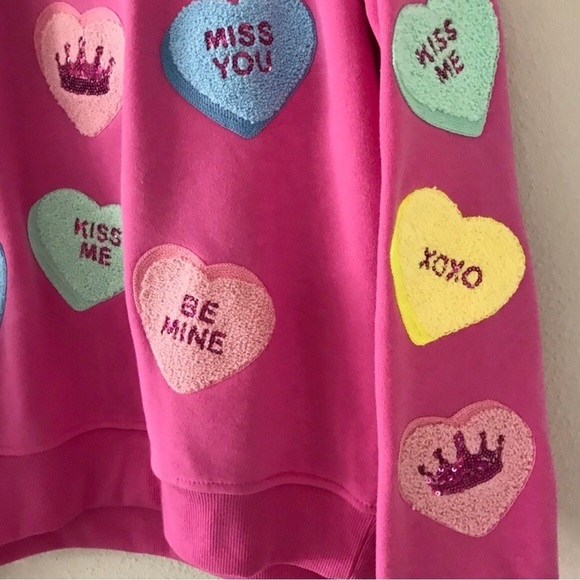 better together Valentine Sweatshirt Candy Hearts Conversation - Picture 5 of 11